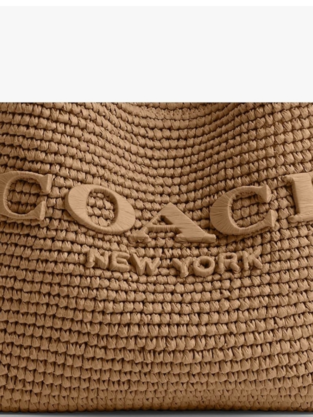 COACH Brooklyn Shoulder Bag 28 in Straw BNWT - Picture 5 of 5
